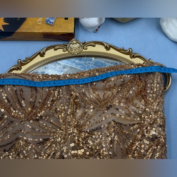 🆕 BRONX & BANCO 🧿 NWOT Giselle Strapless Beaded Sequin Midi Dress, Size M US 6 - Picture 15 of 16